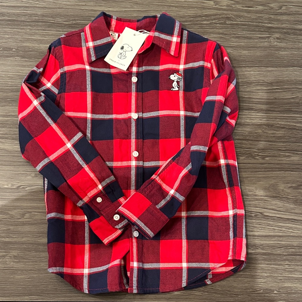 Janie and Jack snoopy long sleeve Christmas shirt